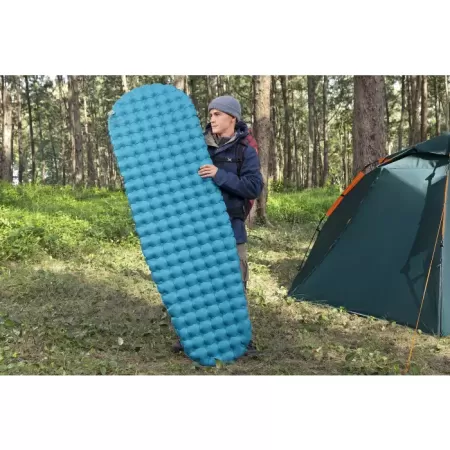 Надувной спальный коврик каремат "AlpineLite Insulated Regular Mummy" 183x51x7.5см, Bestway 69612 BW
