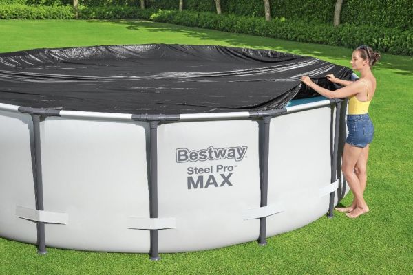 Тент для бассейнов каркасных и с надувным бортом Fast Set 305см (D305см), Bestway 58036 BW