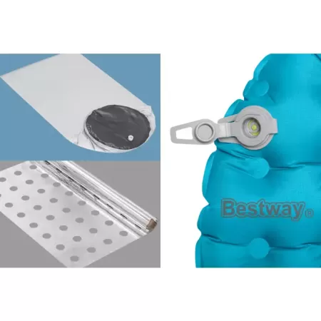 Надувной спальный коврик каремат "AlpineLite Insulated Regular Mummy" 183x51x7.5см, Bestway 69612 BW