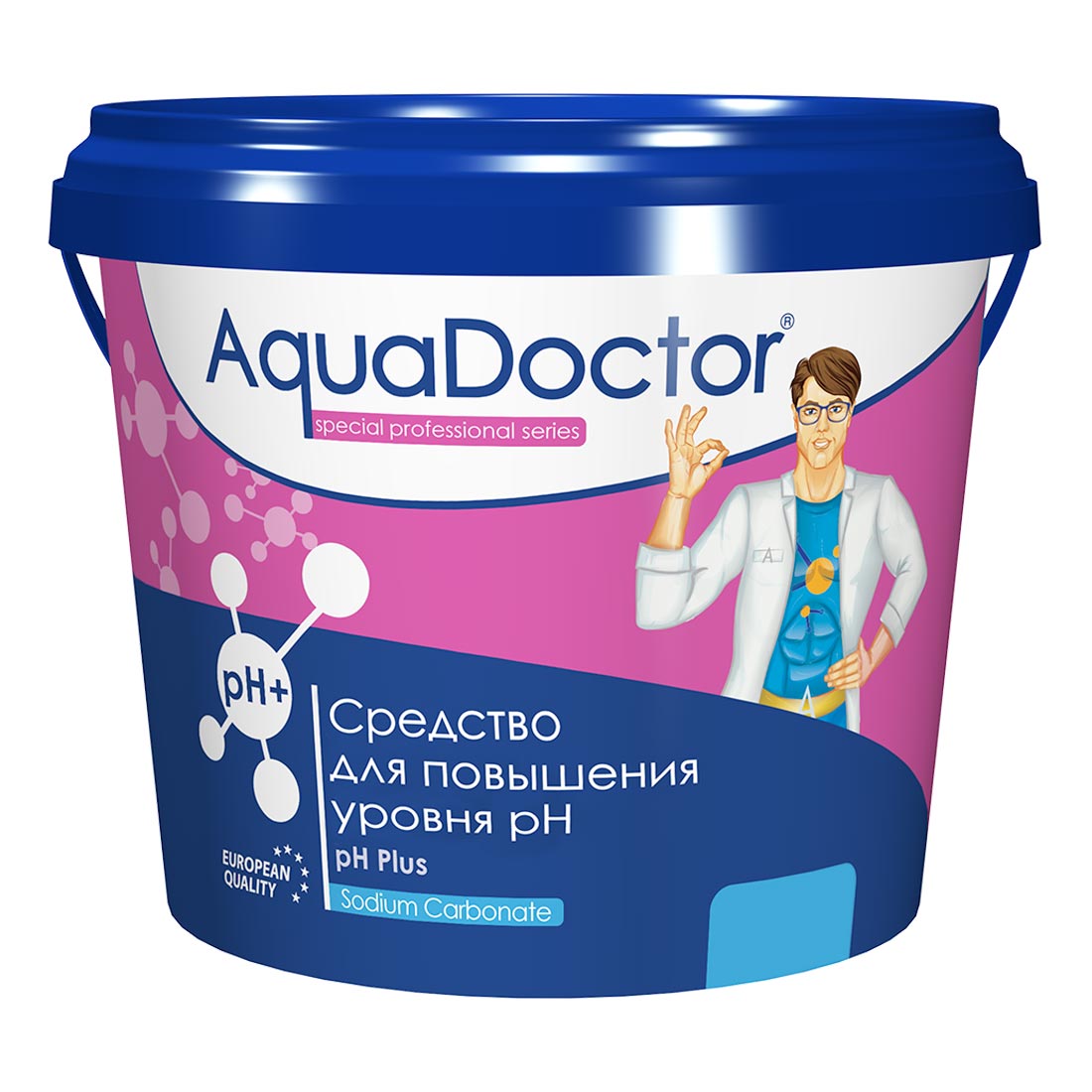 PH Плюс, 50кг ведро, гранулы для повышения уровня рН воды (PHP-50), AquaDoctor AQ2738
