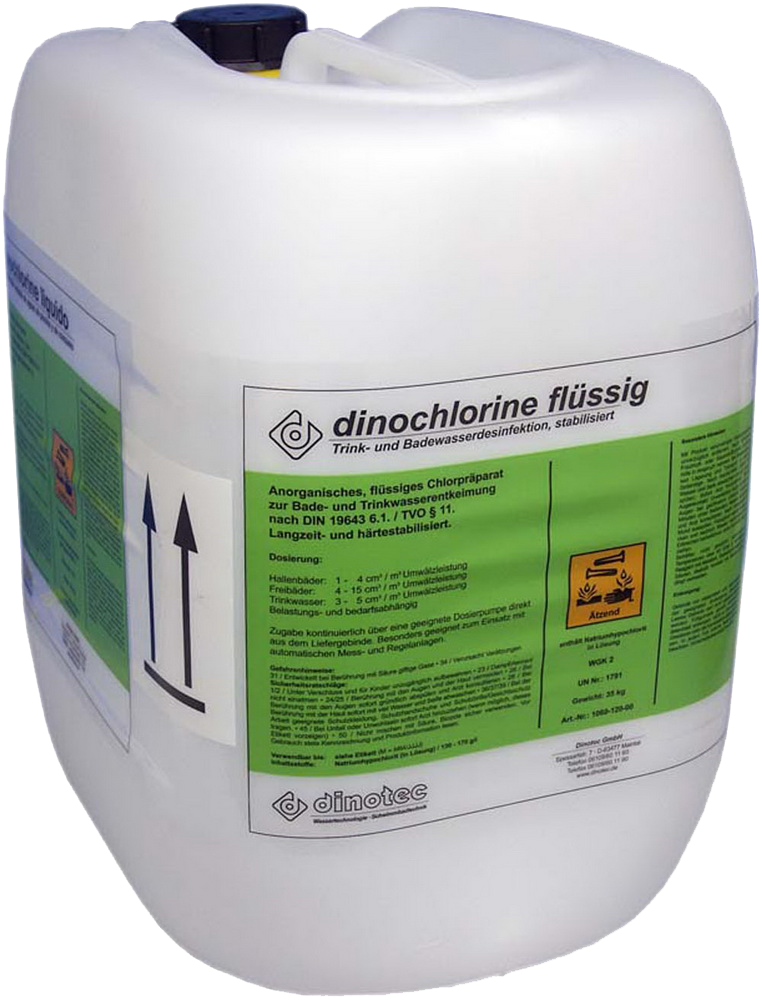 Dinoclorin FLUSSIG - средство быстрой дезинфекции на основе гипохлорита натрия, стабилизированное, с, Chemoform 1060-150-20