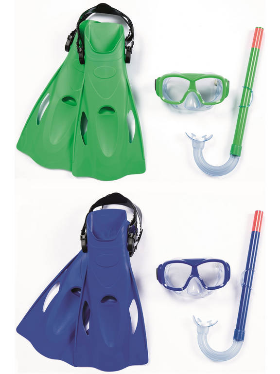 Комплект для плавания Essential Freestyle (маска, трубка, ласты), два цвета, от 7 лет, Bestway 25032 BW