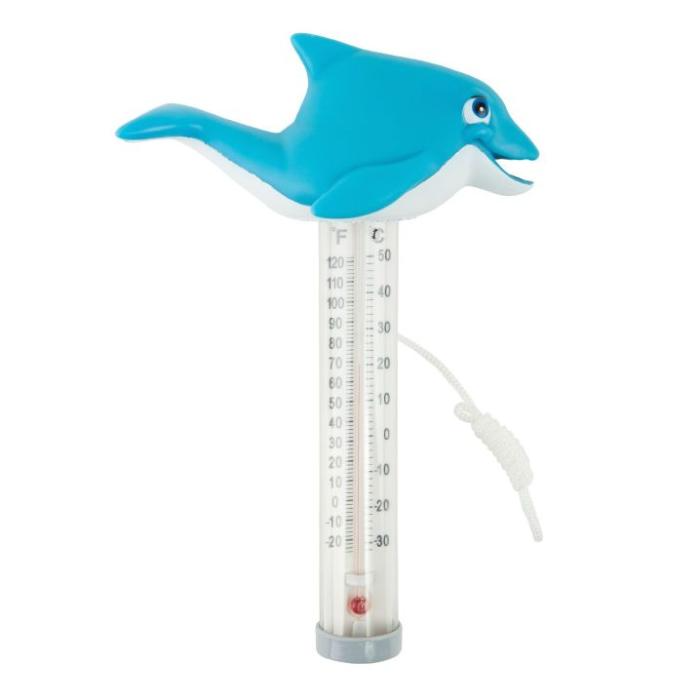 Термометр-игрушка "Дельфин" для измерения температуры воды в бассейне (K785BU/6P), KOKIDO AQ12220