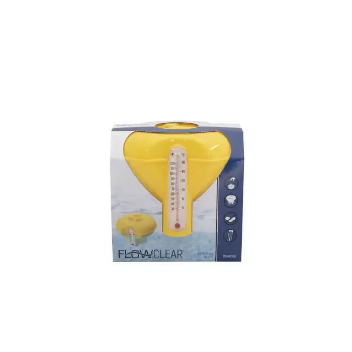 Поплавок-дозатор с термометром, 18.5см, для химии в таблетках, 3 цвета, Bestway 58209 BW