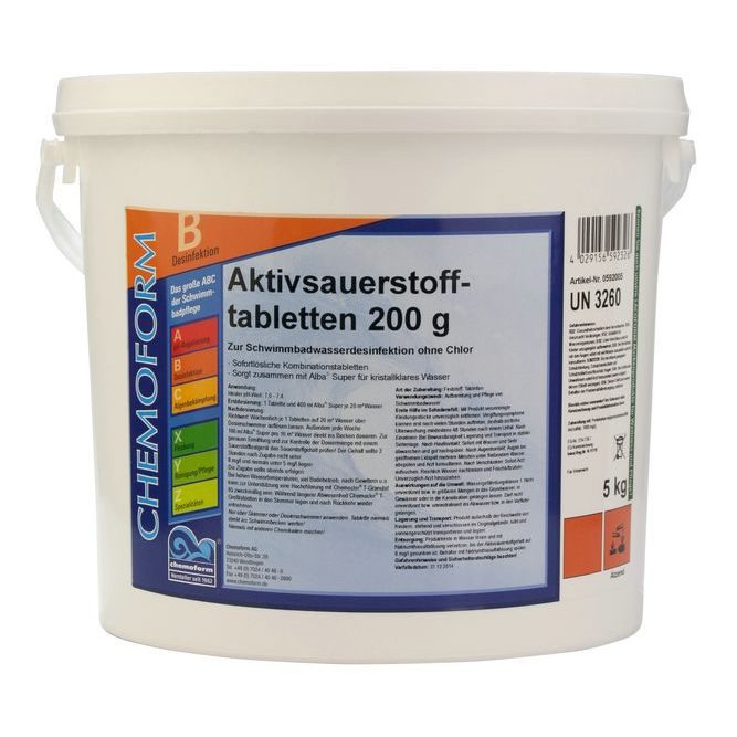 Аквабланк О2 Таблетки (200 г), 5 кг, Chemoform 0592005