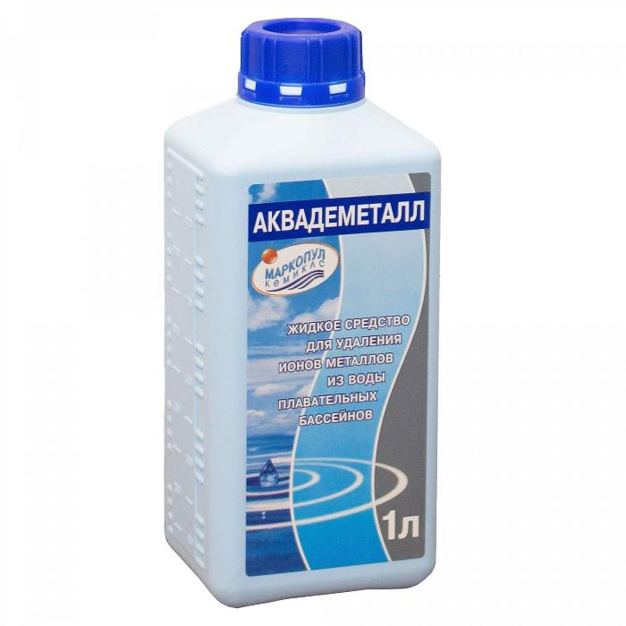 АКВАДЕМЕТАЛЛ, 1л бутылка, жидкое средство для удаление металлов, Маркопул Кемиклс М01
