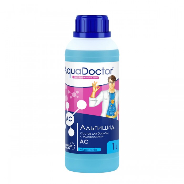 АЛЬГИЦИД НЕПЕНЯЩИЙСЯ, 1л бутылка, жидкость для борьбы с водорослями (AC-1), AquaDoctor AQ15970