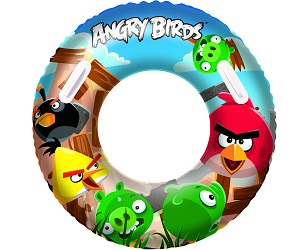 Надувной круг 91см "Angry Birds" с ручками, Bestway 96103 BW