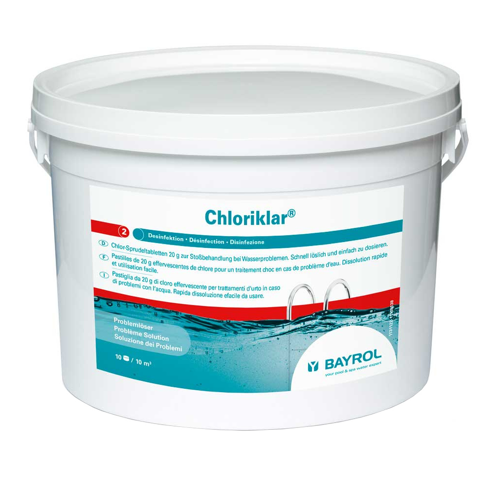 ХЛОРИКЛАР (Chloriklar), 5 кг ведро, табл.20гр, быстрорастворимый хлор для дезинфекции воды, Bayrol 4531114