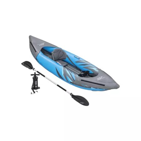 Надувная байдарка "Surge Elite X1 Kayak" 305x91х40см, алюм.весло 230см, насос 62086, до 100кг, Bestway 65143 BW