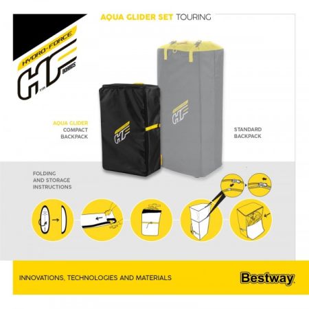 SUP-доска "Aqua Glider" 320x79x12см, насос, весло, лиш, ремнабор, сумка, до 110кг, Bestway 65347 BW