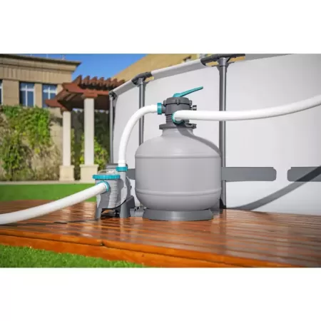 Песочный фильтр-насос 11355л/ч, резервуар для песка 36кг, фракция 0.45-0.85мм, Bestway 58486 BW