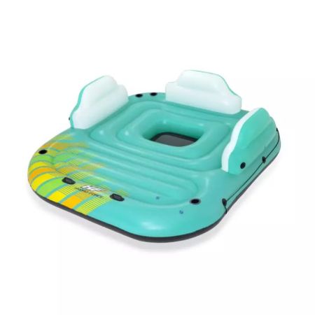 Надувной матрас-остров 300х275см "Sunny Lounge" с навесом, ручками и подстаканниками, до 450кг, Bestway 43407 BW