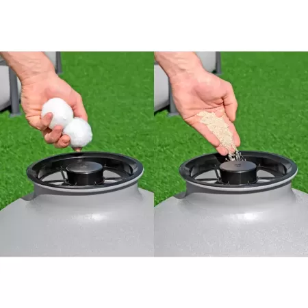 Песочный фильтр-насос 6056л/ч, резервуар для песка 9кг, фракция 0.45-0.85мм, Bestway 58497 BW