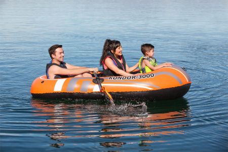 Надувная лодка "Kondor 3000" 220х141см, вёсла 62015, насос 62002, до 190кг, Bestway 61102 BW