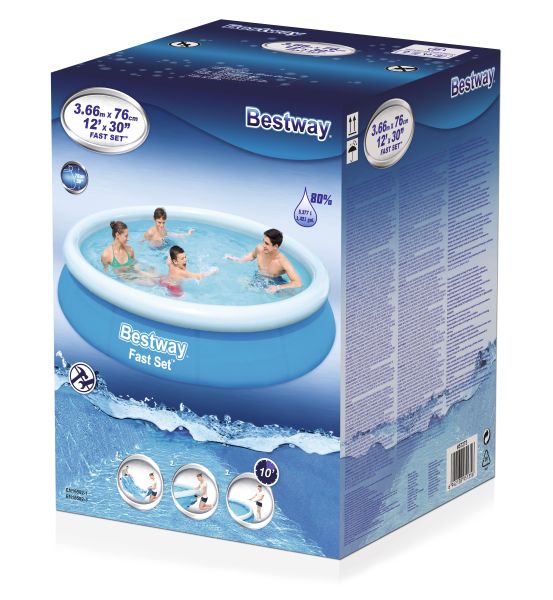 Бассейн Fast Set 366х76см, 5377л, Bestway 57273 BW