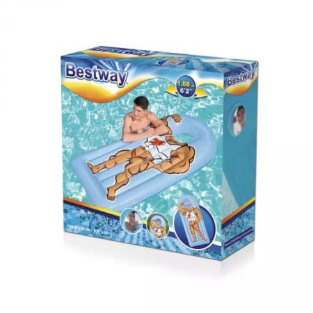 Надувной матрас для плавания 188х89см "Face Flip" до 90кг, 2 вида, Bestway 43421 BW