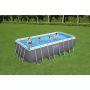 Каркасный бассейн Power Steel 488х244х122см, 11532л, фил.-насос 3028л/ч, лестница, тент, Bestway 56670 BW