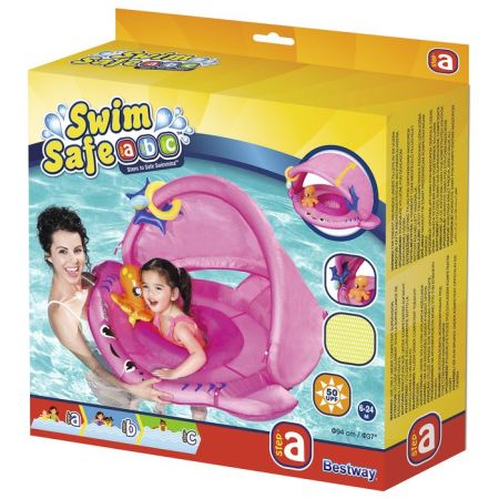 Детская лодка с сеткой и надувным козырьком 94 см, Bestway 34110 BW