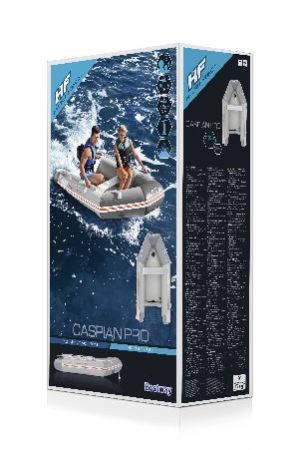 Надувная лодка "Caspian Pro" 280х152х42см с жёстким дном, вёсла 162см, насос, транец, до 480кг, Bestway 65047 BW