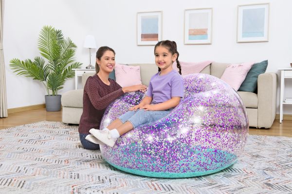 Надувное кресло "Блестящая мечта " 114x112x66см, до 75 кг, от 6 лет, Bestway 75115 BW