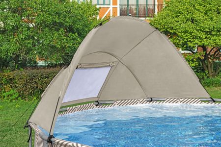 Каркасный бассейн Steel Pro Max 396x107см, 11133 л, фил.-нас. 2006 л\ч, лестн, тент, навес, Bestway 561FY BW