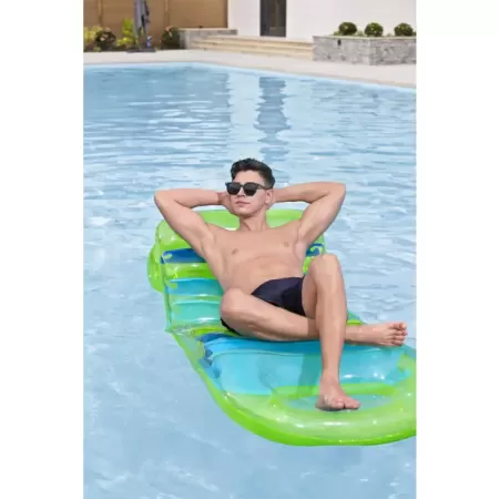 Надувной матрас-шезлонг 193x80см "Летние цвета", со спинкой, до 100кг, Bestway 43962 BW