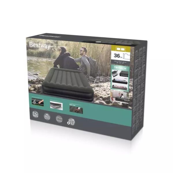 Надувная кровать 152х203х36см с подголовником, до 300кг, Bestway 67699 BW