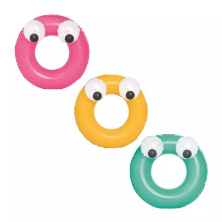 Надувной круг 61см "Глазастики" 3-6 лет, 3 цвета, Bestway 36114 BW