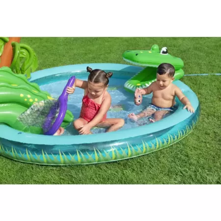 Игровой центр 224х181х72см "Crocodile Cove" с горкой, мячами и игрушками, от 2 лет, Bestway 53166 BW