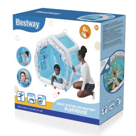 Игровой домик 125x105x117см "Космическая станция" с мячами 6 шт, от 2 лет, Bestway 52632 BW