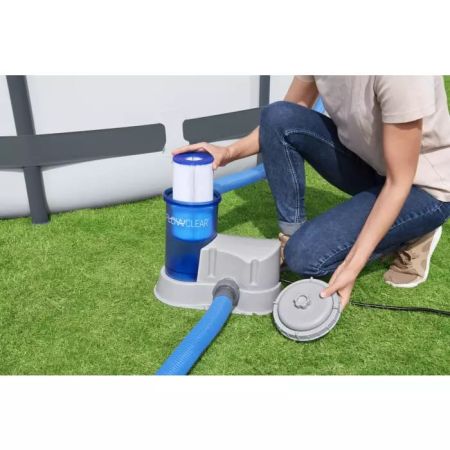 Картриджный фильтр-насос 5678л/ч, прозрачный, картридж III, для бассейнов от 488 до 549 см, Bestway 58675 BW