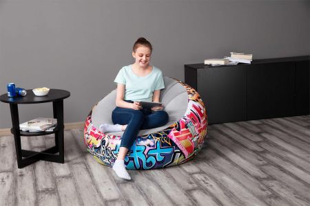 Надувное кресло 112x112x66см "Inflate-A-Chair Graffiti", Bestway 75075 BW