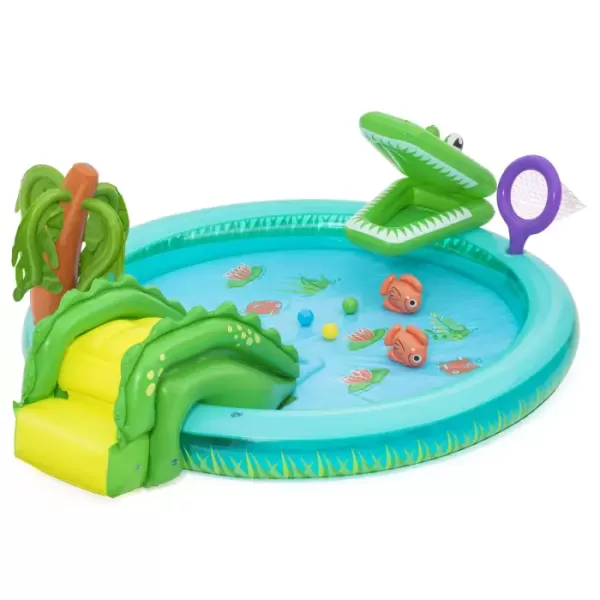 Игровой центр 224х181х72см "Crocodile Cove" с горкой, мячами и игрушками, от 2 лет