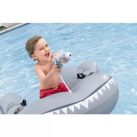 Надувной матрас-плот для плавания 160x115 см "Акула" с ручками, до 45кг, от 3 лет, Bestway 42073 BW