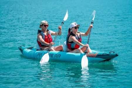 Надувная байдарка Kayak Glider-412 412x83х42см, весла, сиденья, киль, до 180кг, Aqua Marina PA-25GD02