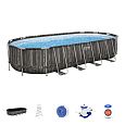 Каркасный бассейн Power Steel 732x366x1.32см, 28068 л, фил.-нас. 9463 л\ч, лестн, тент, попл.-доз, Bestway 561ES BW