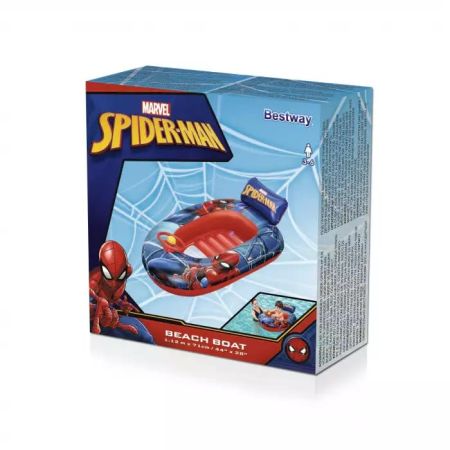 Надувная лодочка 112х71см "Spider-Man" с окошком, 3-6 лет, Bestway 98009 BW