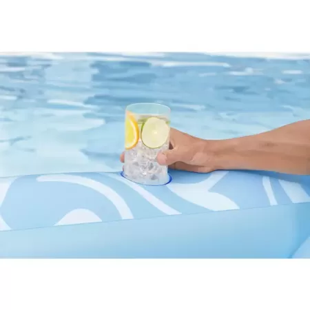 Надувной шезлонг 214х155см "Sun-Kissed Tanning Lounge" с подушкой, подстаканник, до 100 кг, Bestway 43838 BW