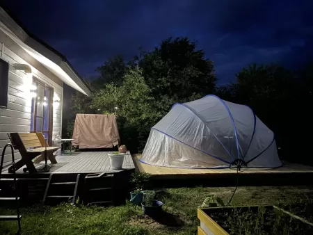 Круглый купольный тент павильон Pool Tent 3,6м. для бассейнов и СПА, серый, Pool Tent PT360-G