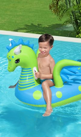 Надувная игрушка-наездник 134х142см "Дракон" с ручками, до 45кг, от 3 лет, Bestway 41476 BW