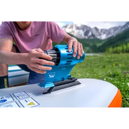 SUP-доска "AM go iSUP" 320х81х15см, плавник с электромотором BLUEDRIVE S и аккумулятором, весло, лиш, Aqua Marina AMGO-320PFS