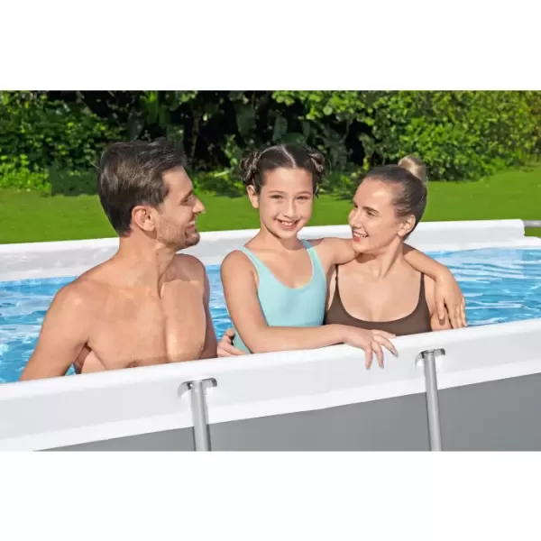 Каркасный бассейн Power Steel 404х201х100см, 6478л, фил.-насос 2006л/ч, лестница, Bestway 56441 BW