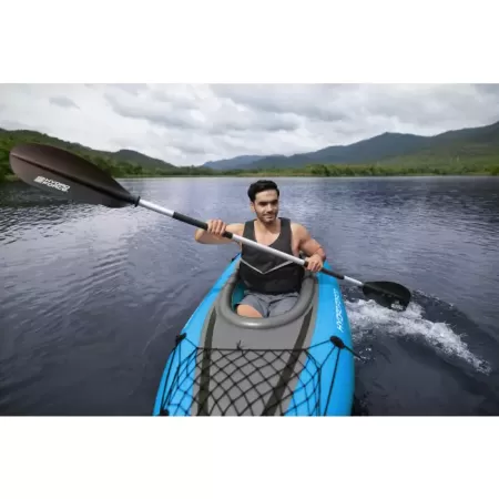 Надувной каяк "Cove Champion X1" 275x81см, алюм.весло 230см, насос, до 120кг, Bestway 65115 BW