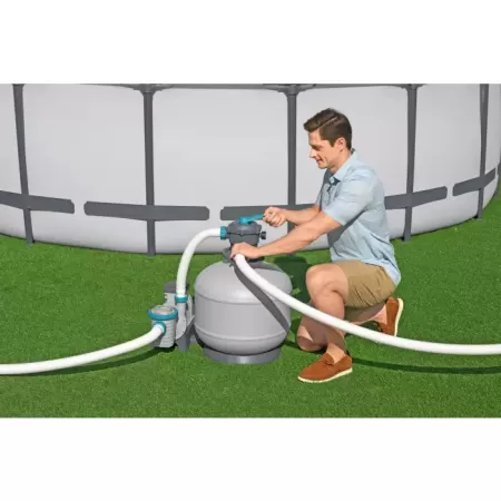 Песочный фильтр-насос 11355л/ч, резервуар для песка 36кг, фракция 0.45-0.85мм, Bestway 58486 BW