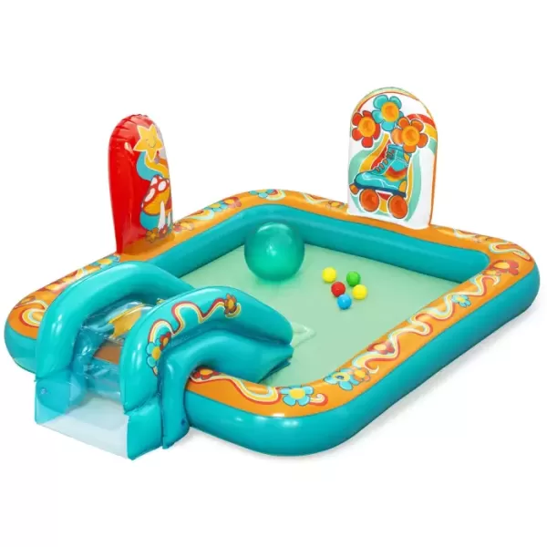 Игровой центр 193х152х74см "Retro Groove Play Center" с горкой, мячами и игрушками, от 2 лет