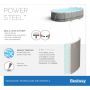 Каркасный бассейн Power Steel 488х305х107см, 10949л, фил.-насос 3028л/ч, лестница, тент, Bestway 56448 BW