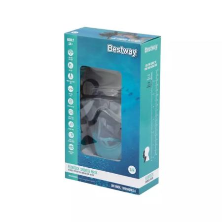 Маска полнолицевая для снорклинга SeaClear Flowtech, р-р S/M, от 14 дней, Bestway 24060 BW