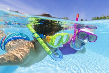 Комплект для плавания "Essential Freestyle Snorkel" от 7 лет, 2 цвета, Bestway 24035 BW