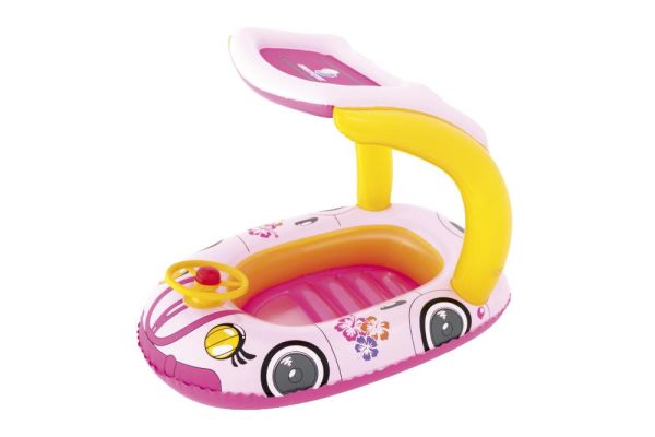 Надувная лодочка 98х66см "Машина" с тентом, 3-6 лет, 2 вида, Bestway 34103 BW